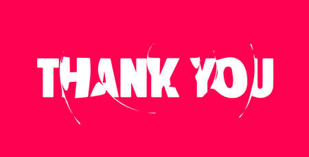 Thank you. Banner, poster and sticker concept, with liquid text thank youのイラスト素材