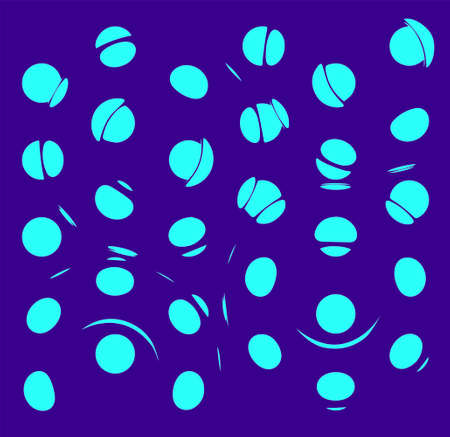 Liquid dots deformation banner, poster and sticker concept.のイラスト素材