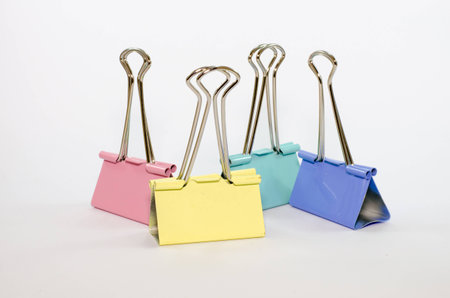 paperclip colorfulの写真素材