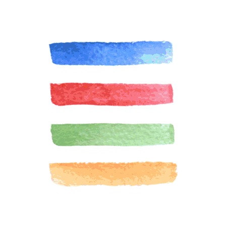 Set of  beautiful bright stripes  Vector watercolor design elements  Hand drawn abstract colorful stripes のイラスト素材