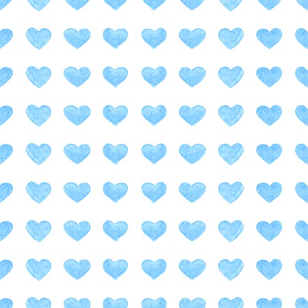 Watercolor romantic seamless pattern with hearts  Vector illustration  Background  Endless texture can be used for printing onto fabric and paper or scrap booking  のイラスト素材