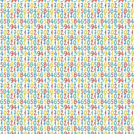 Seamless pattern with numbers for school design  Abstract mathematics background  Vector illustration  Endless texture can be used for printing onto fabric and paper or scrap booking  のイラスト素材