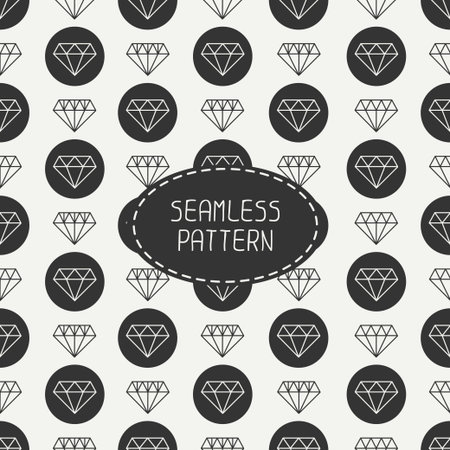 Vector seamless retro pattern with vintage hipster diamond. For wallpaper, pattern fills, web page background, blog. Stylish texture.のイラスト素材