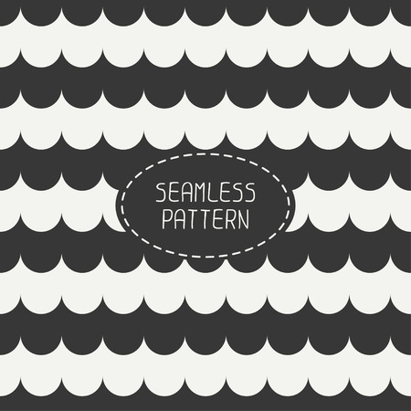 Seamless retro vintage marine geometric line pattern. Tiling. Packaging paper. Beautiful vector illustration. Wave background. Stylish graphic texture for your design. For wallpaper, pattern fills, web.のイラスト素材