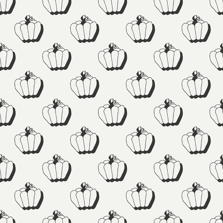 Happy Halloween. Hand drawn seamless pattern with pumpkin. Trick or treat. Wrapping paper. Scrapbook paper. Doodles style. Tiling. Vector illustration. Background. Stylish ink graphic texture.のイラスト素材