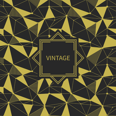 Geometric line hipster seamless pattern with triangle, circles. Reticulated abstract linear grid. Wrapping paper. Scrapbook. Vector illustration. Background. Graphic texture.のイラスト素材