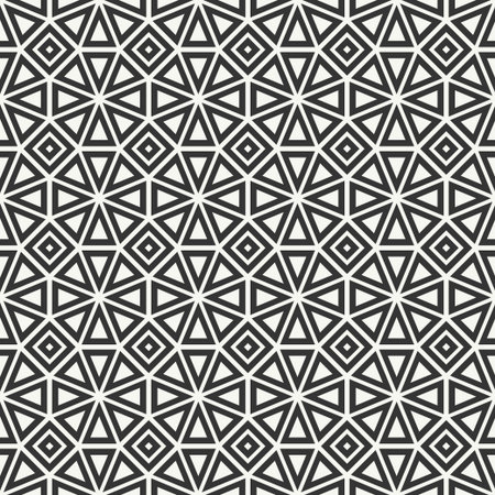 Geometric line monochrome lattice seamless arabic pattern. Islamic oriental style. Wrapping paper. Scrapbook paper.のイラスト素材
