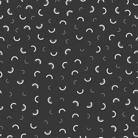 Retro memphis geometric line shapes seamless patterns. Hipster fashion 80-90s. Abstract jumble textures. Black and white. Zigzag lines. Memphis style for printing, website, fabric, poster.のイラスト素材