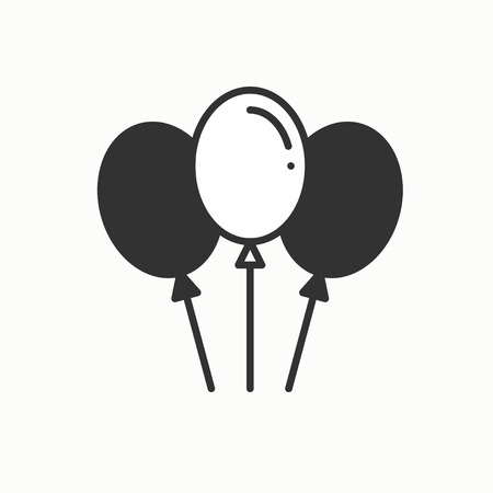 Balloon, air balloon icon. Party celebration, birthday, holidays, event, carnival festive.のイラスト素材