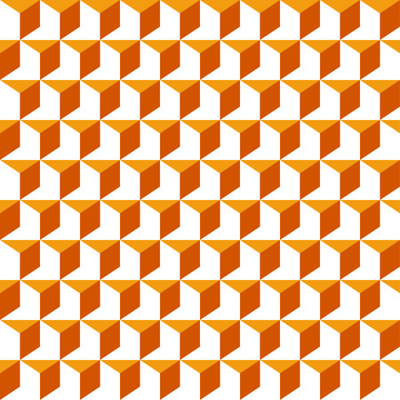 Retro memphis geometric cube shapes seamless abstract patterns. Hipster fashion 80-90s. Jumble textures. Optical illusion effect. Memphis style for printing, website, fabric design, poster, cards.のイラスト素材