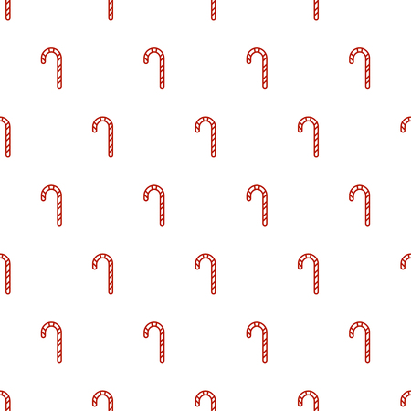 Christmas New Year seamless pattern with candy cane. Holiday background. Candy cane sweets. Xmas winter trendy decoration. Festive texture. Line vector illustration. Wrapping gift paper.のイラスト素材