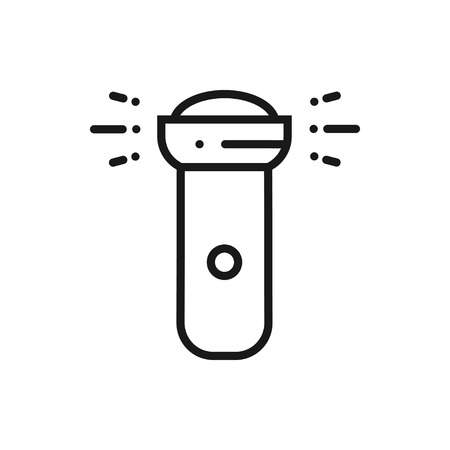 Flashlight Line Icon. Lantern. Camping Sign and Symbol.のイラスト素材