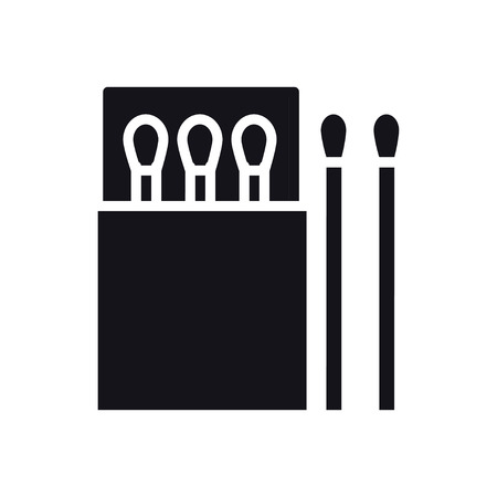 Matchstick icon. Campfire sign and symbol, matches.のイラスト素材