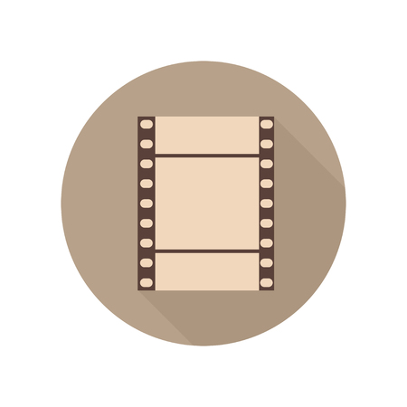 Vintage Retro Filmstrip Icon. Film Movie Photo Theme.のイラスト素材