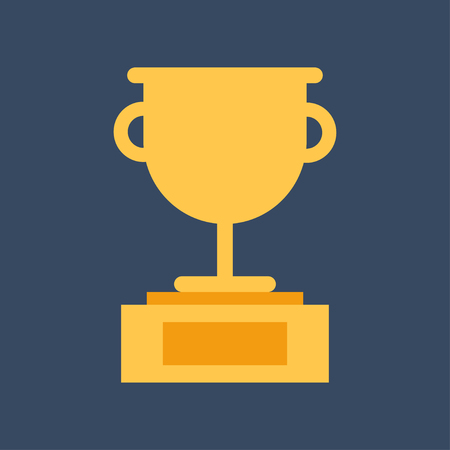 Trophy Cup Flat Icons. Gold Winner Cup. Best Reward.の写真素材