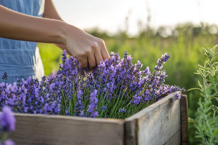 Harvesting lavenderの素材
