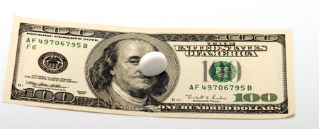 Pill on a note one hundred dollars.