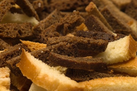 Background of rye and wheat crackers salty closeup.の写真素材
