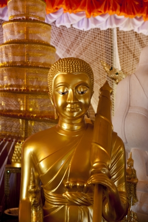golden buddha statue in Sakonnakhon Thailandの写真素材