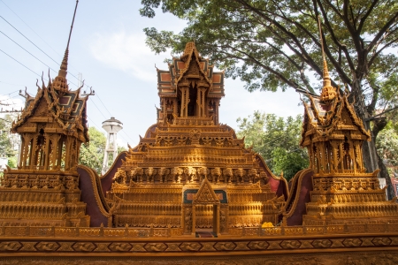 A candle carvings active festival Buddhist Lentの写真素材