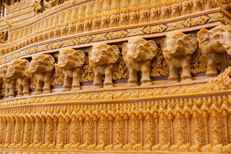 A candle carvings active festival Buddhist Lent