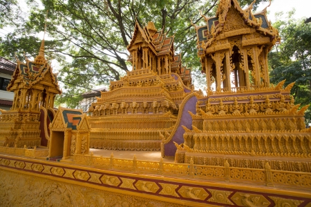 A candle carvings active festival Buddhist Lentの写真素材