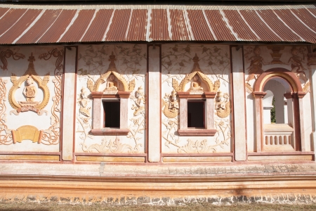 An old Buddhist temple against the sky の写真素材