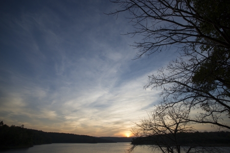 Nice sunset over seaの写真素材
