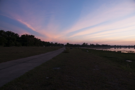 Nice sunset over seaの写真素材
