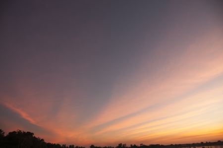 Nice sunset over seaの写真素材