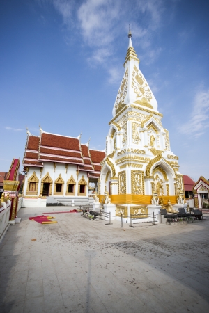 golden pagoda in Phra That Prasit,Nakhonphanom, Thailandの写真素材