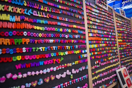 Plastic alphabet letters の写真素材