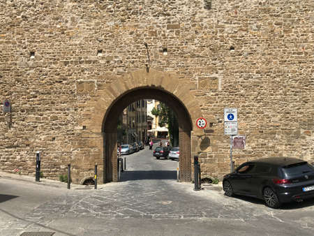 Florence, Tuscany, Italy - 07/14/2018: Porta San Miniato. Historical site.のeditorial素材