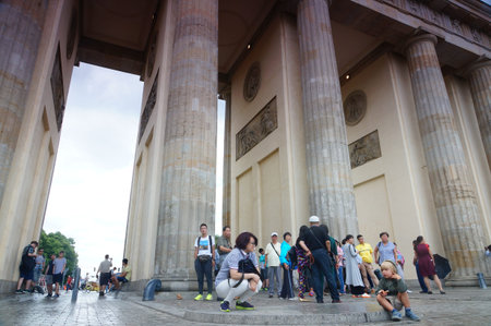 Berlin / Germany - 7/21/2015: Branderburg Gate - a historical building in the center of Berlin