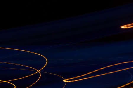 Luminous fog - blue mysterious glow with gold string.の写真素材