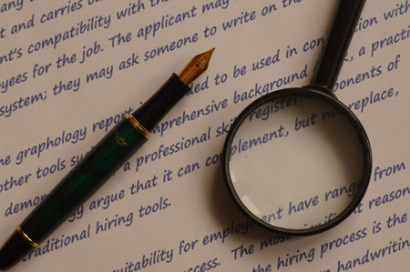 Graphological examination of writing - attributes of a graphologist.