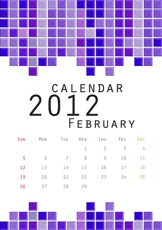 Calendar 2012 February Moses tileの写真素材