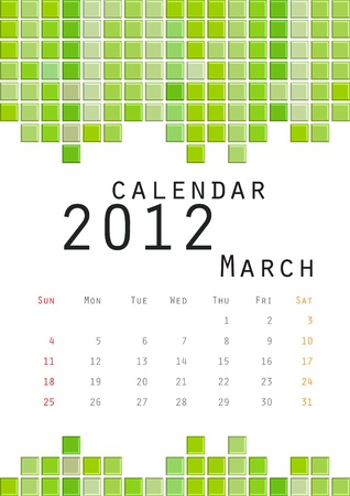 Calendar 2012 March Moses tileの写真素材