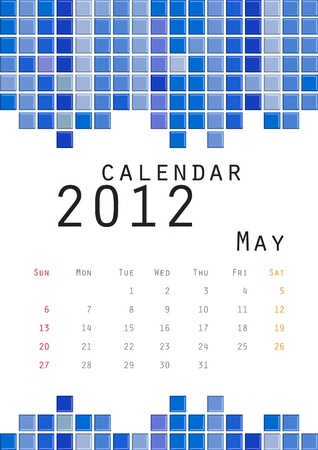 Calendar 2012 May Moses tileの写真素材