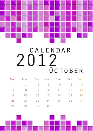 Calendar 2012 October Moses tileの写真素材