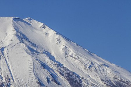 Close up fuji mountain in Japanの写真素材