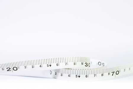 measuring tape on white background
