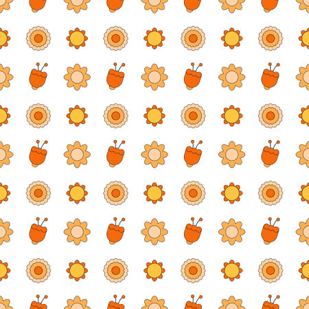 Seamless pattern with small flowers separated.のイラスト素材