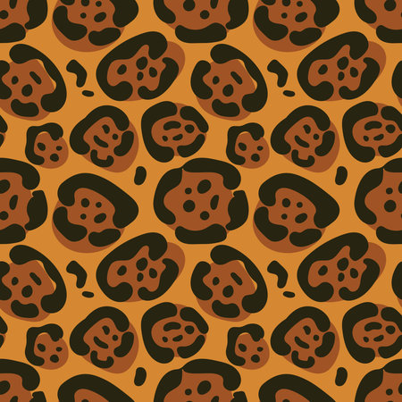 Jaguar spots seamless pattern. Vector background.