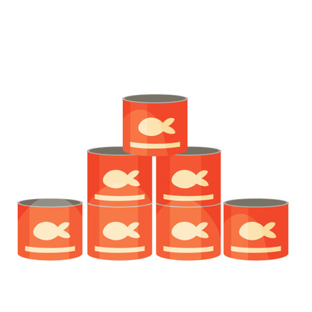 Canned pet food. Vector illustration.のイラスト素材