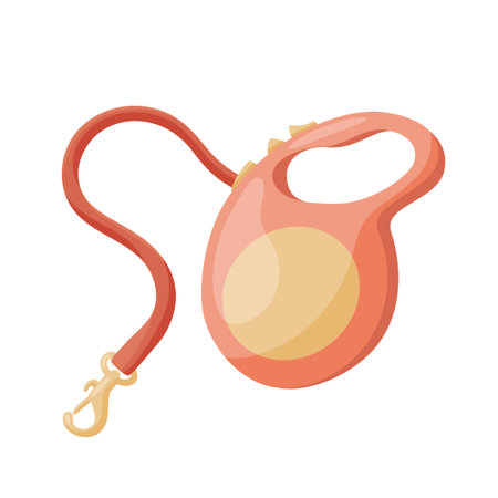 Retractable dog leash. Vector illustration.のイラスト素材