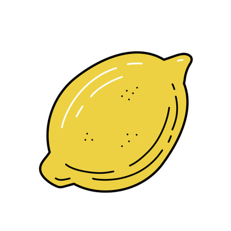 Lemon sketch. Vector hand drawn illustration.のイラスト素材