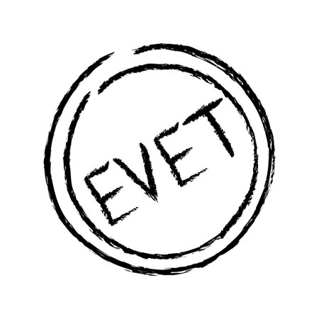 Stamp with Turkish word Evet means yes.のイラスト素材