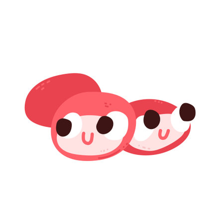 Mochi ice cream character.のイラスト素材