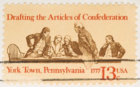 This is a Vintage 1977 Stamp  Drafting Confederationの写真素材